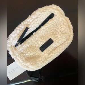 Shearling belt bag